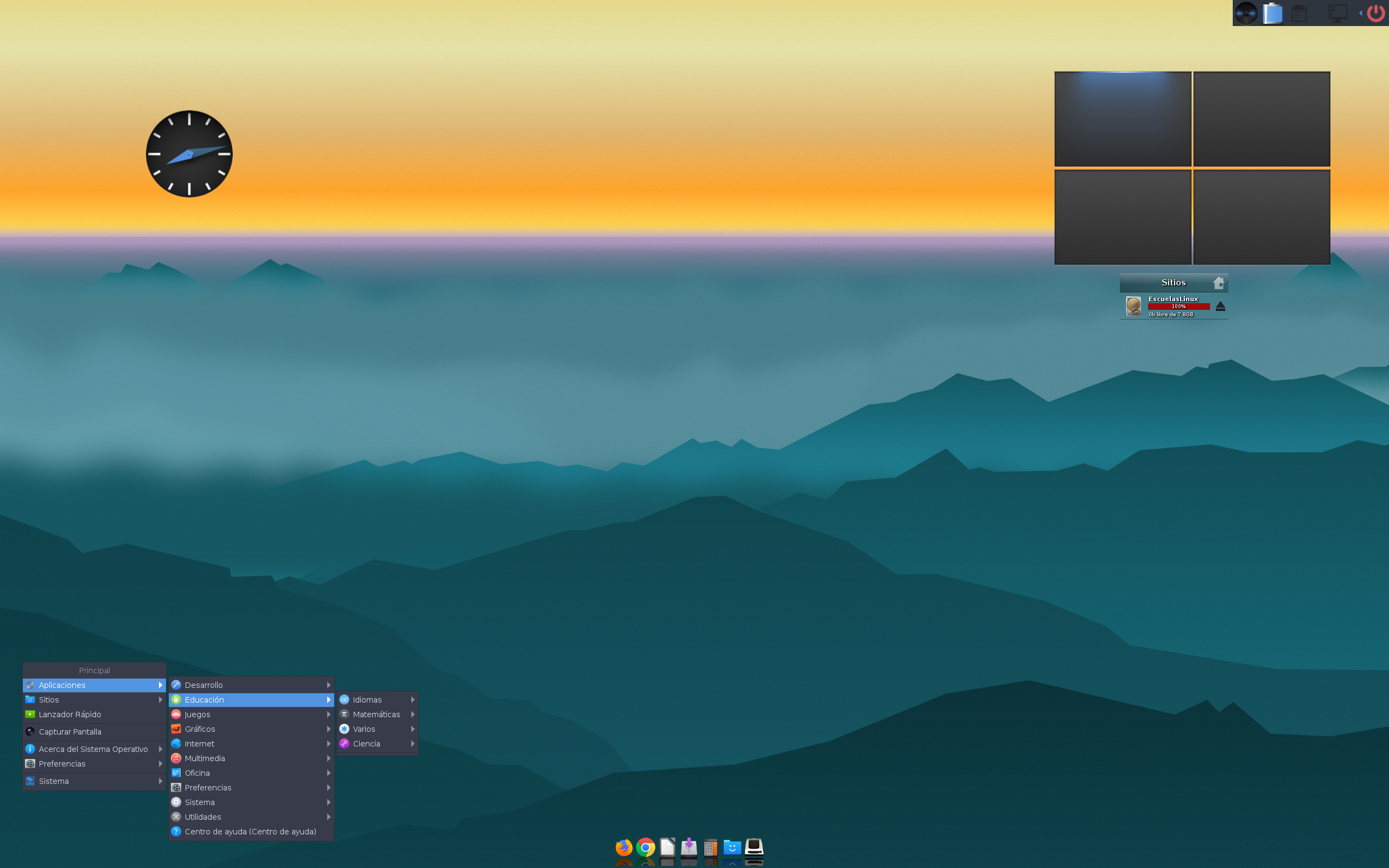 Escuelas desktop screenshot: 9.0