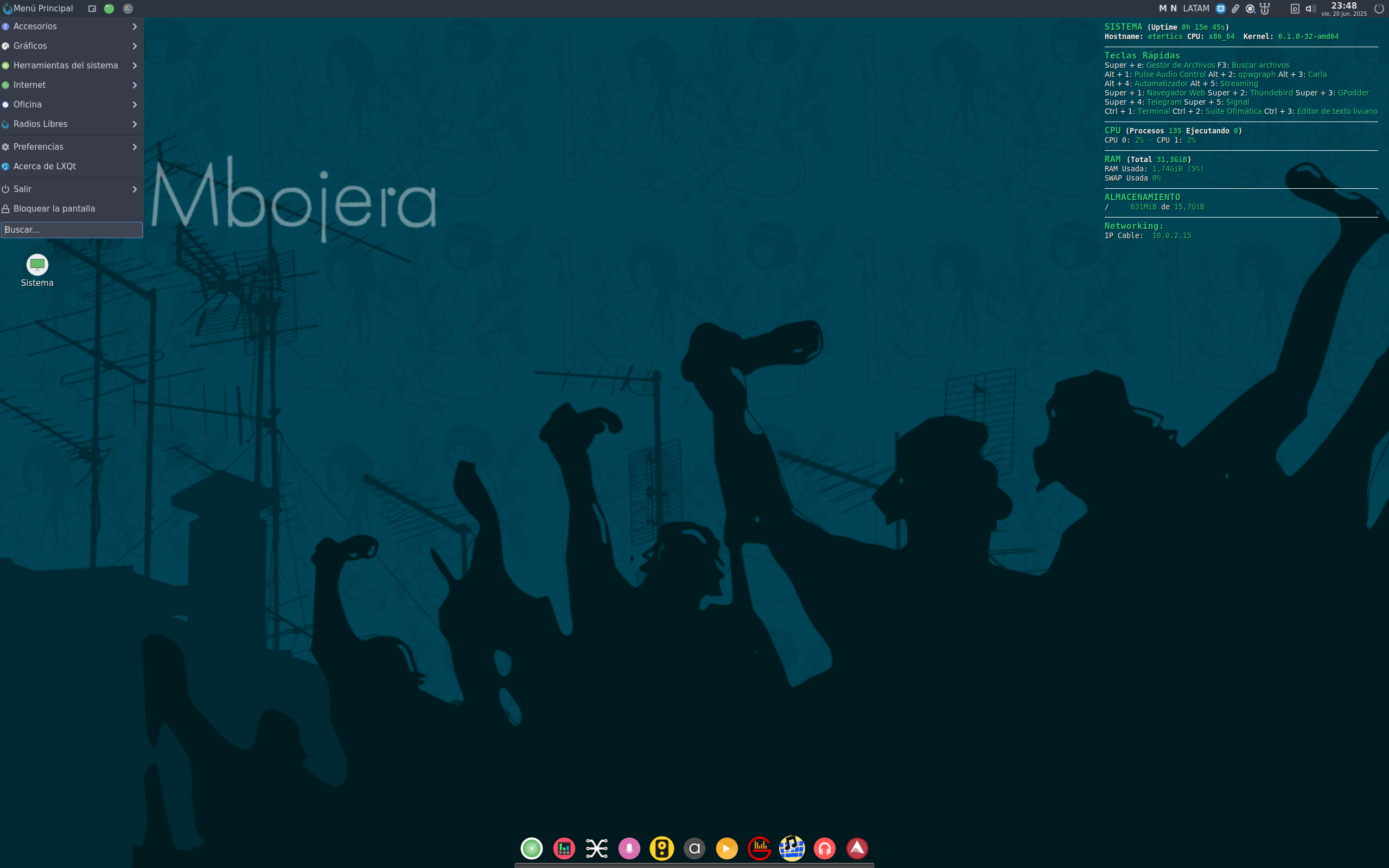 EterTICs desktop screenshot: 13.0.0