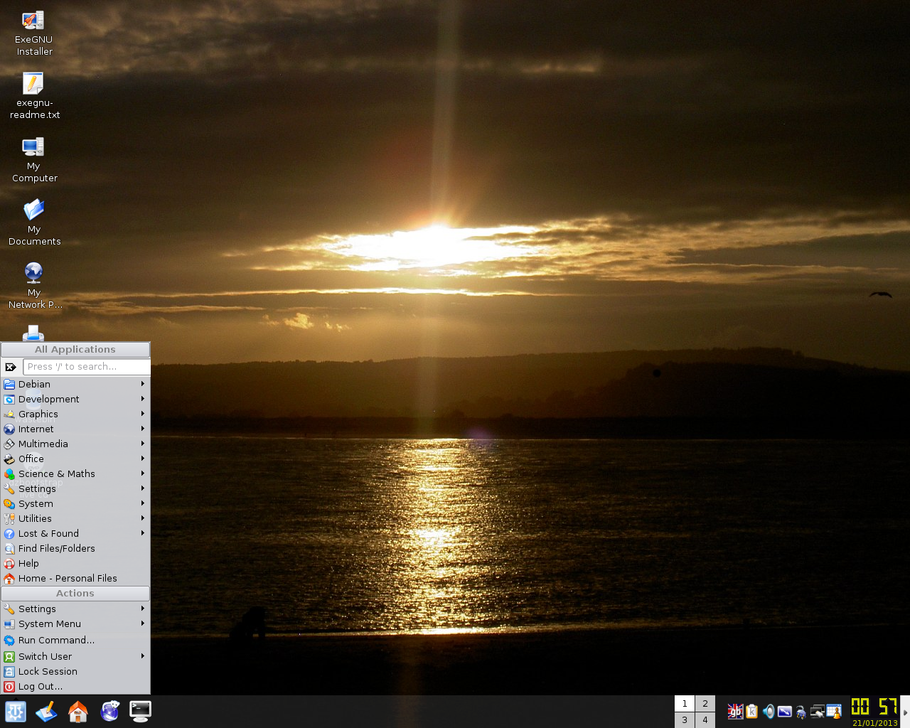 Exe desktop screenshot: 3.3