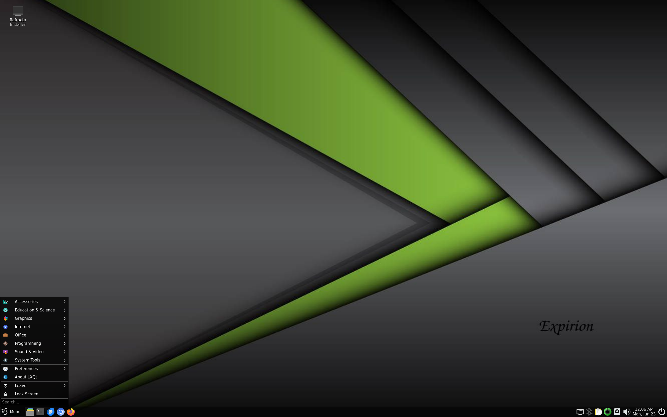 Expirion desktop screenshot: 6.0 lxqt