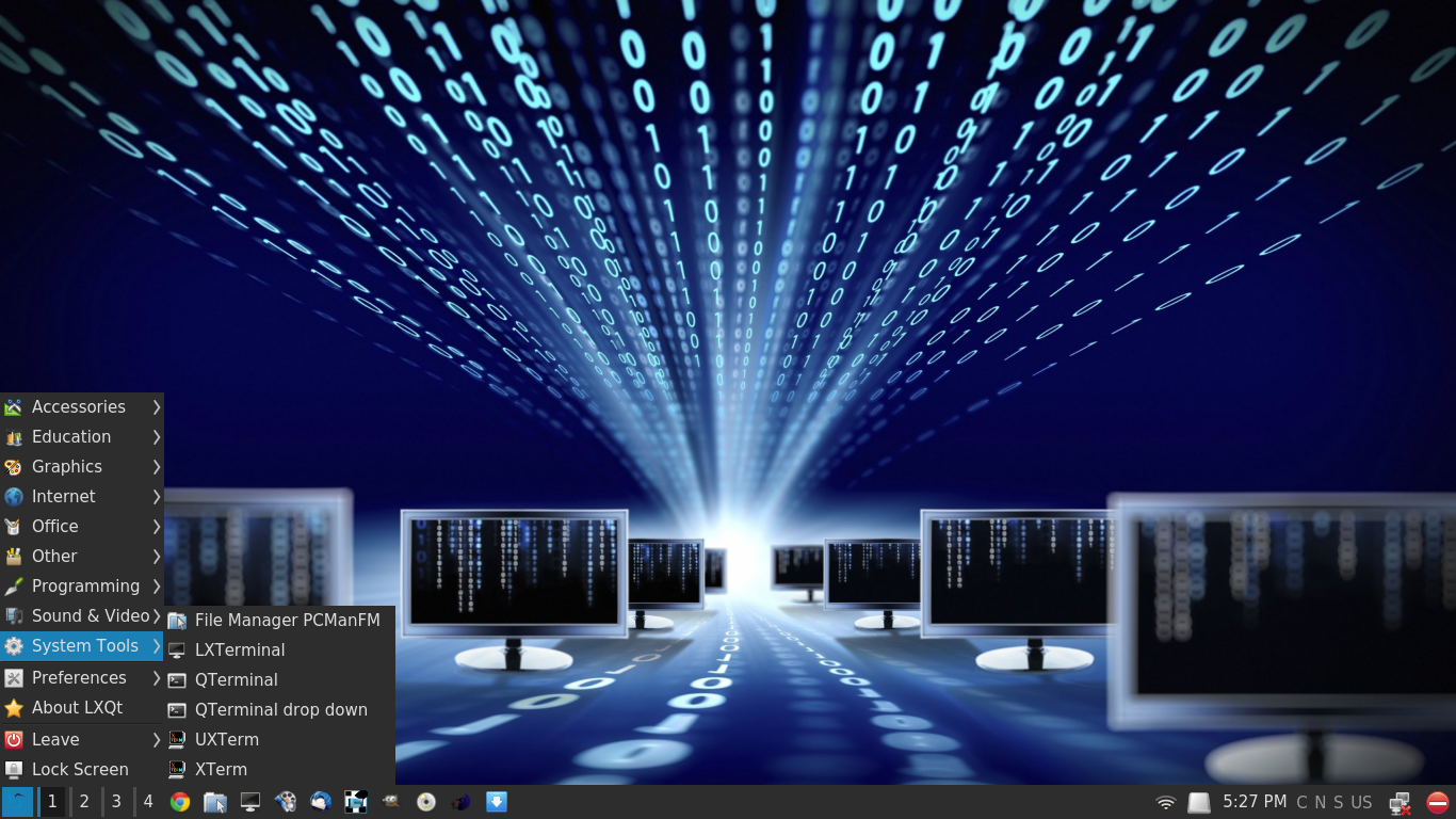 ExTiX desktop screenshot: 16.1