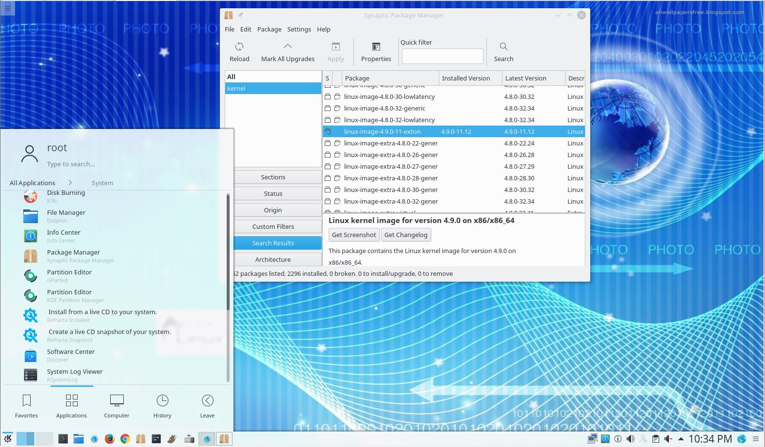 ExTiX desktop screenshot: 17.0
