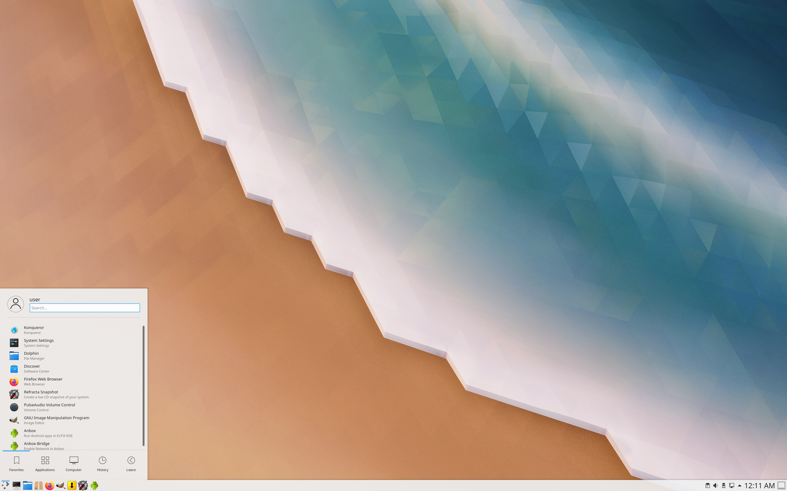 ExTiX desktop screenshot: 20.12
