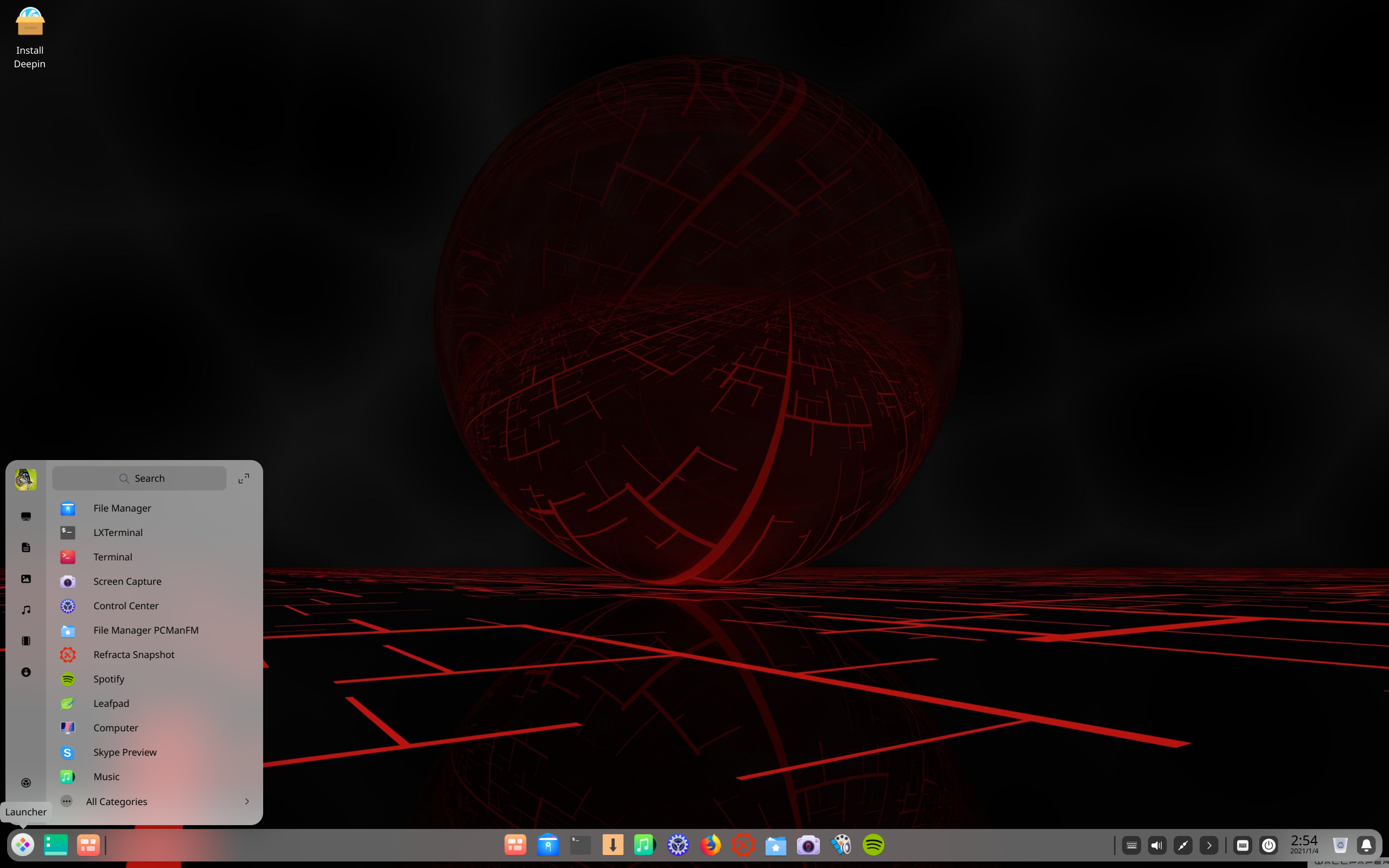 ExTiX desktop screenshot: 21.1