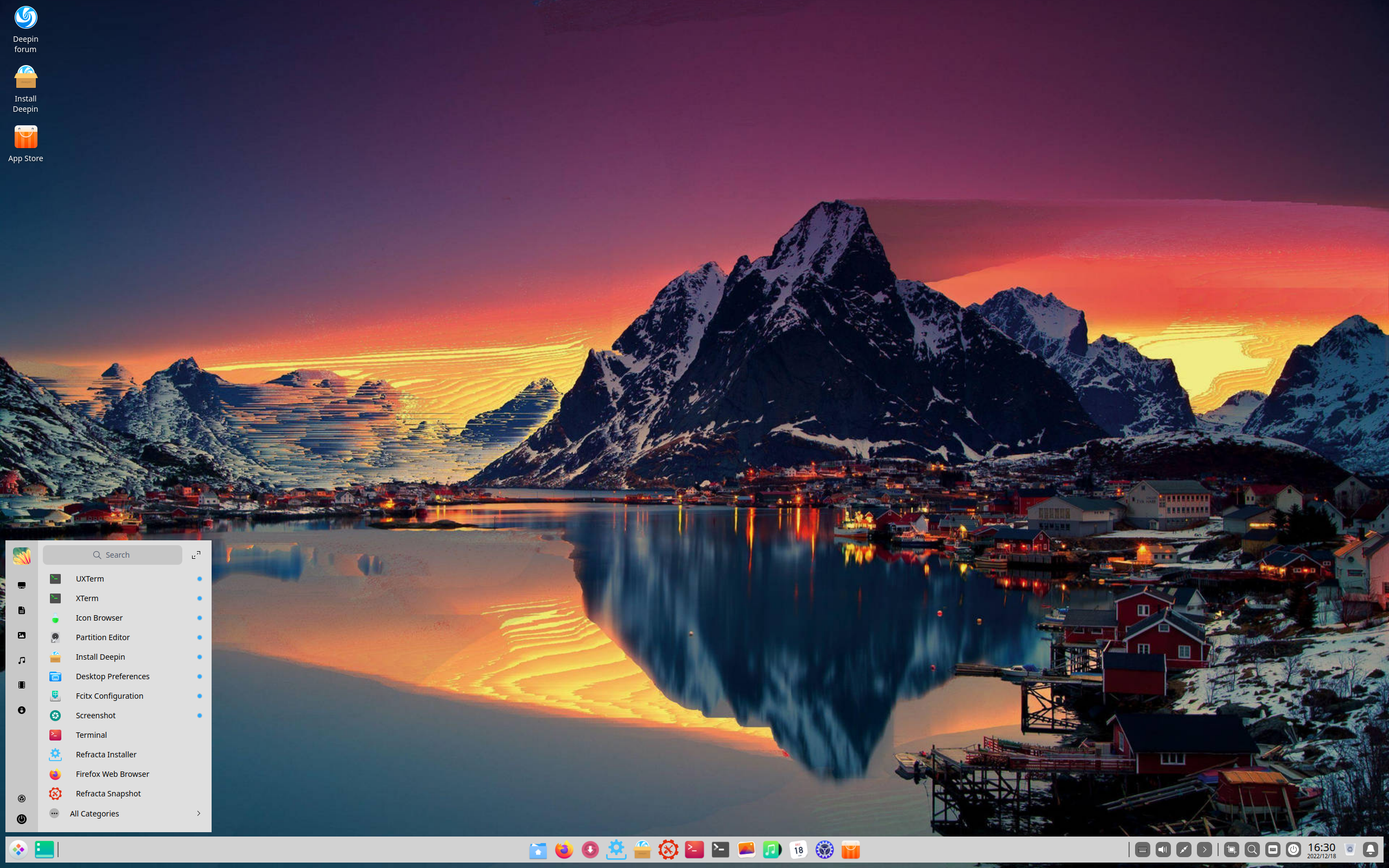 ExTiX desktop screenshot: 22.12