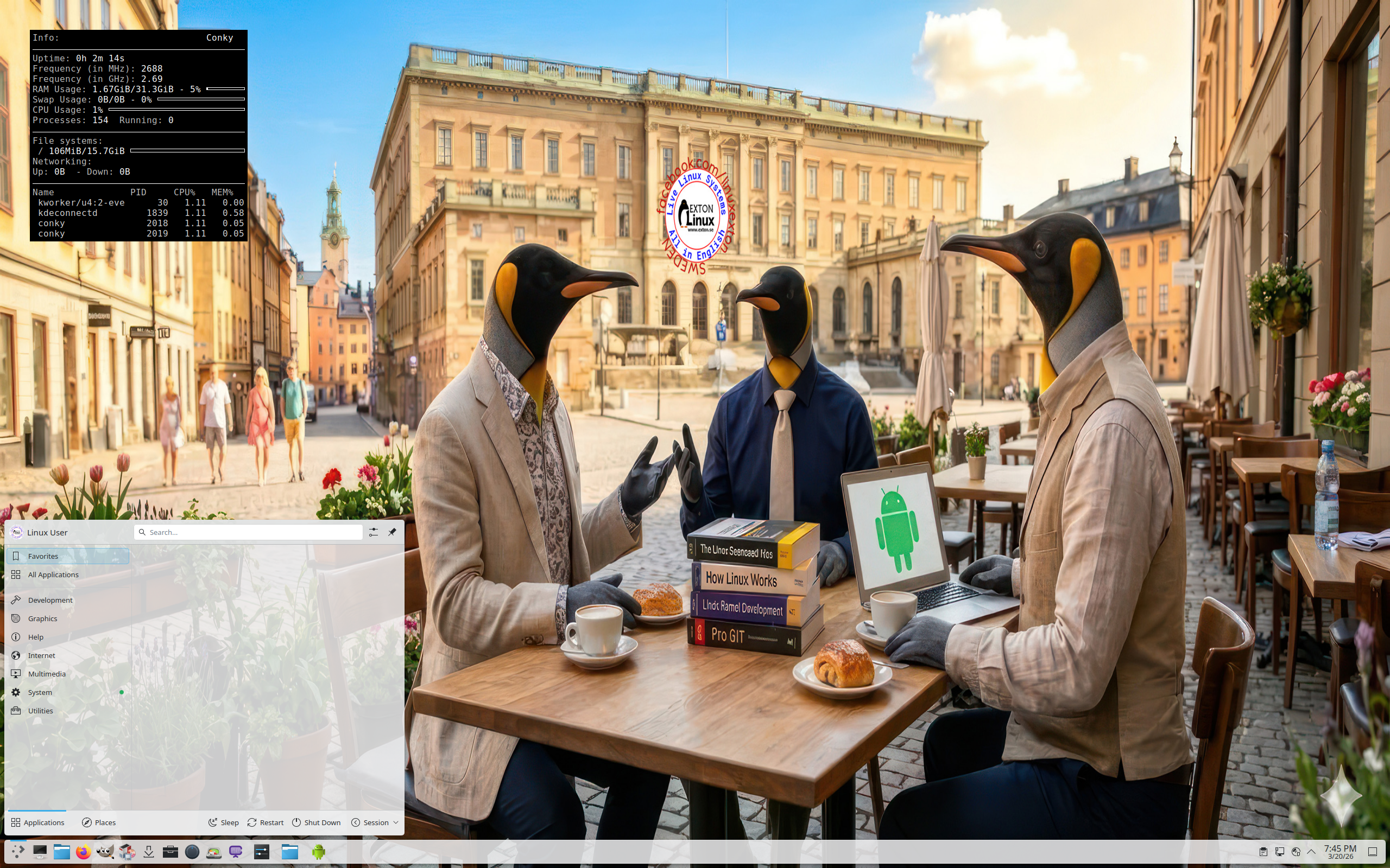 Exton desktop screenshot: 260319