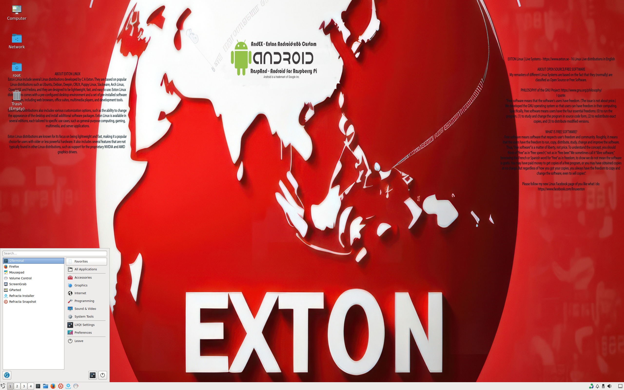 Exton desktop screenshot: 260925 lxqt