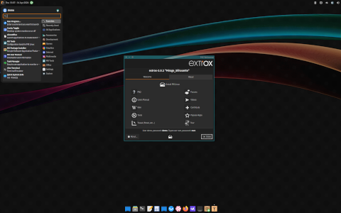 extrox desktop screenshot: Distribution overview