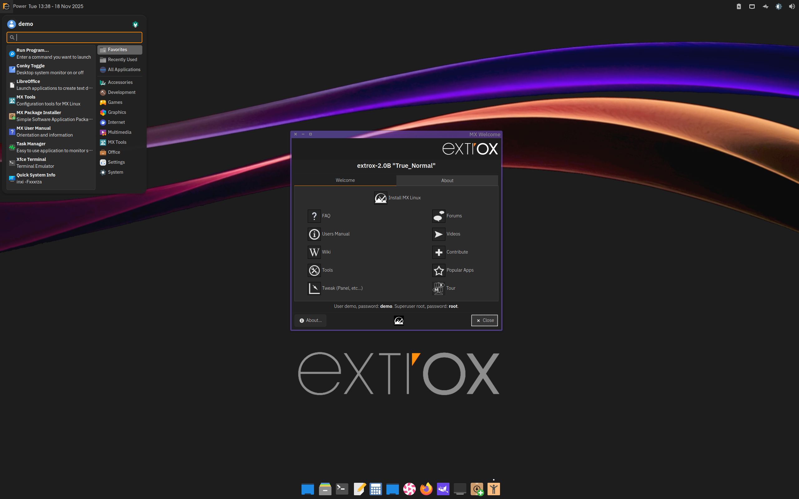 extrox desktop screenshot: 2.0