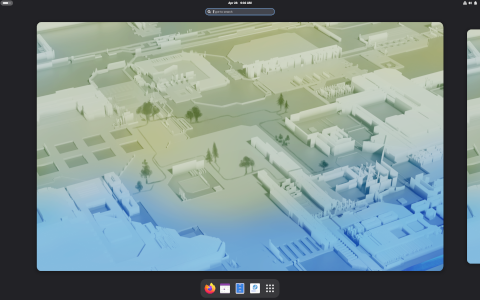Fedora desktop screenshot: Distribution overview