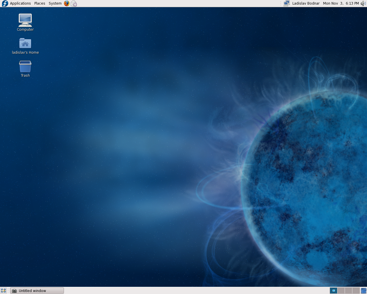 Fedora desktop screenshot: 10 preview
