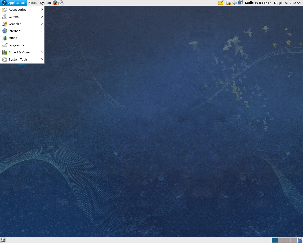 Fedora desktop screenshot: 11