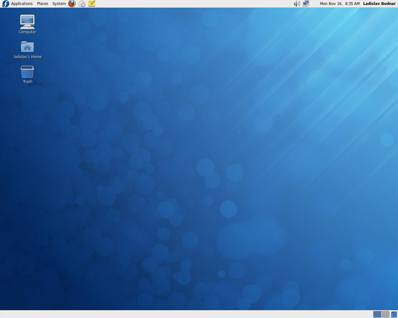 Fedora desktop screenshot: 12