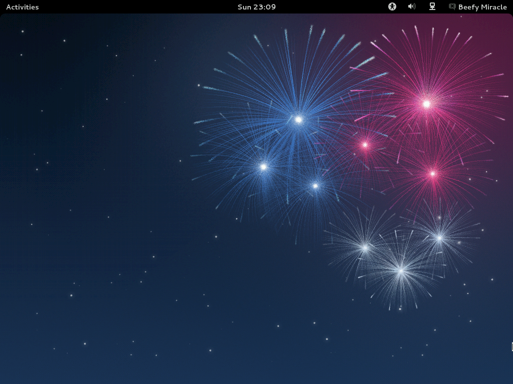 Fedora desktop screenshot: 17 desktop