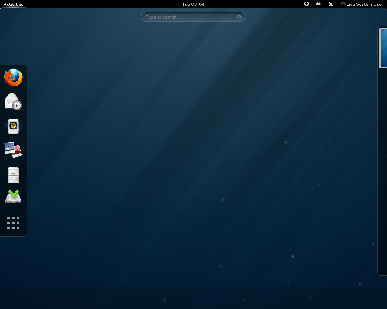 Fedora desktop screenshot: 18