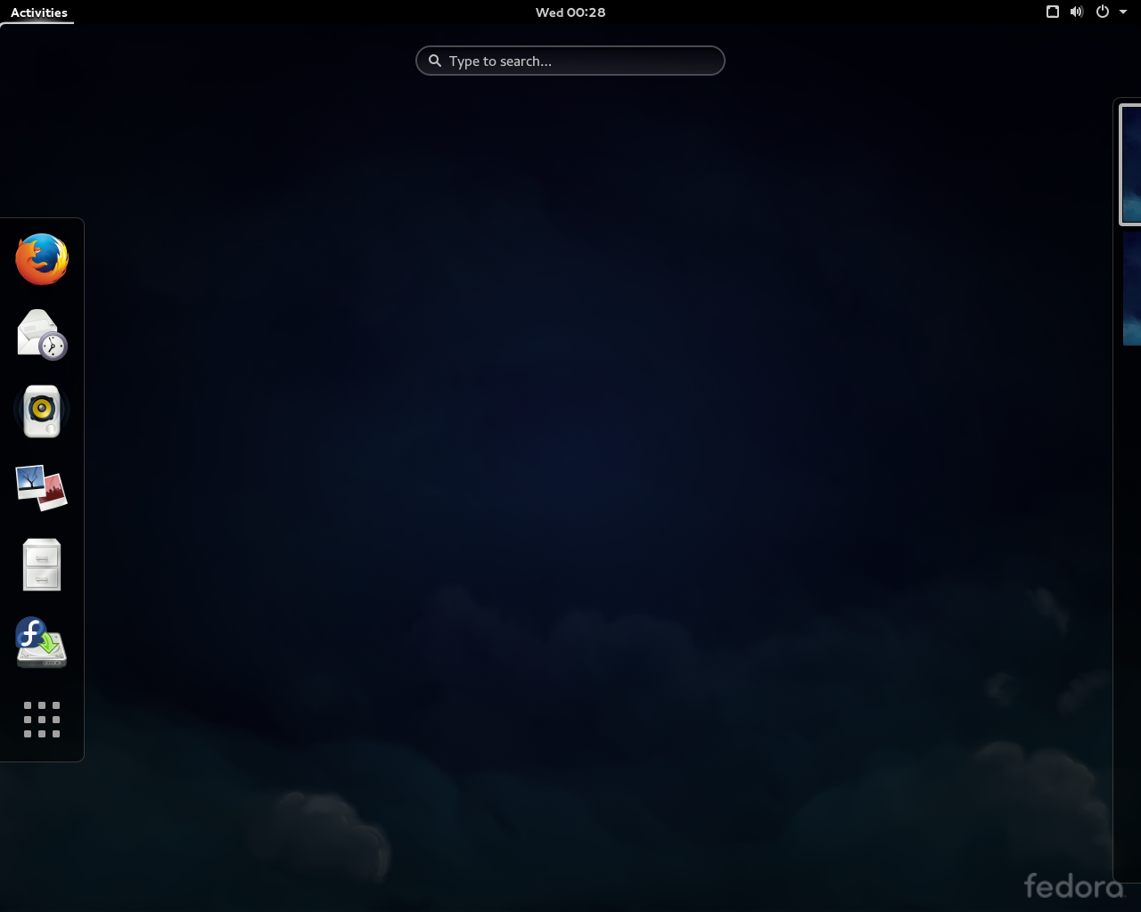 Fedora desktop screenshot: 21