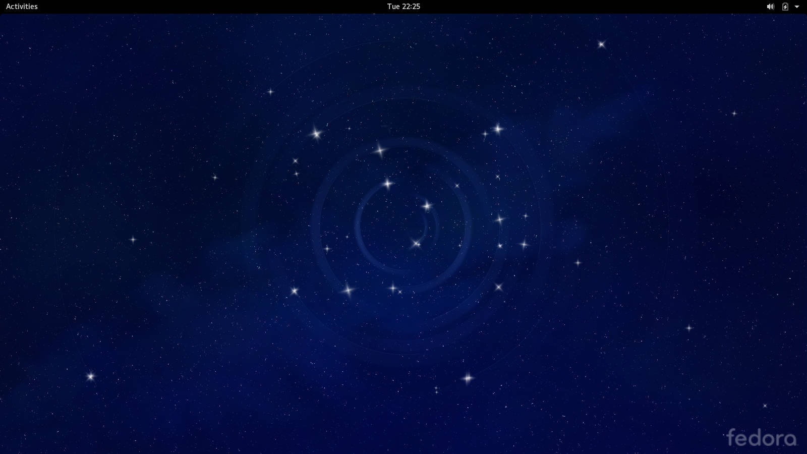 Fedora desktop screenshot: 24 wallpaper