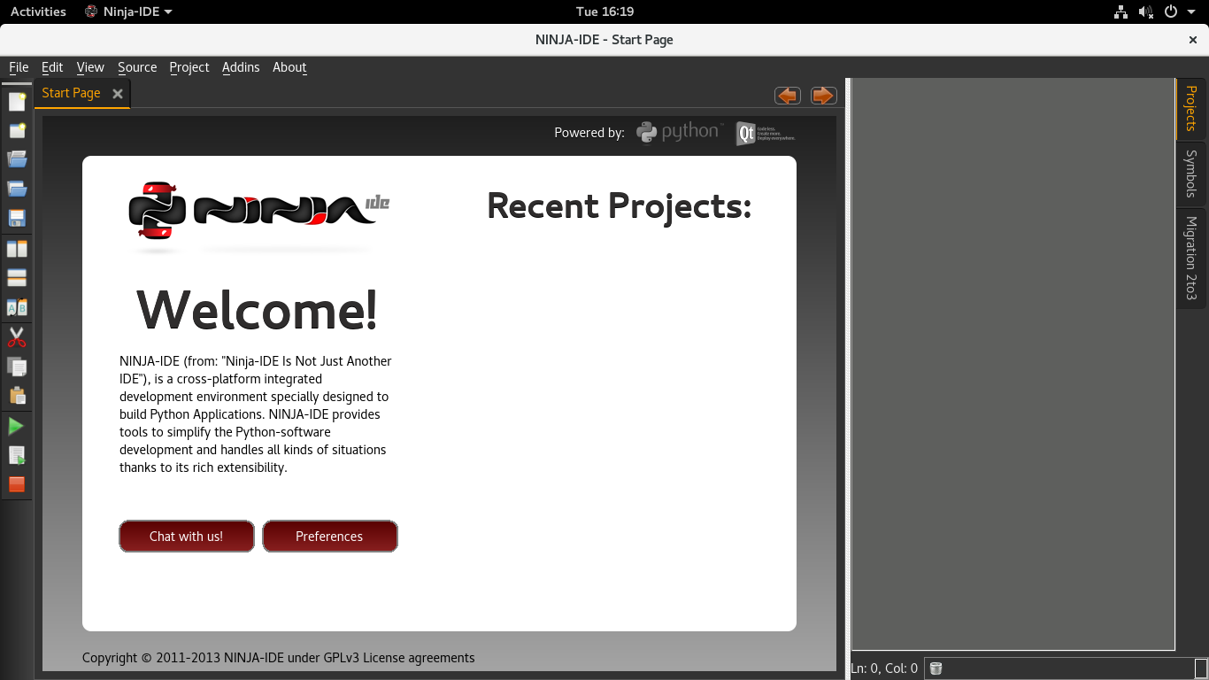 Fedora desktop screenshot: 26 ninja