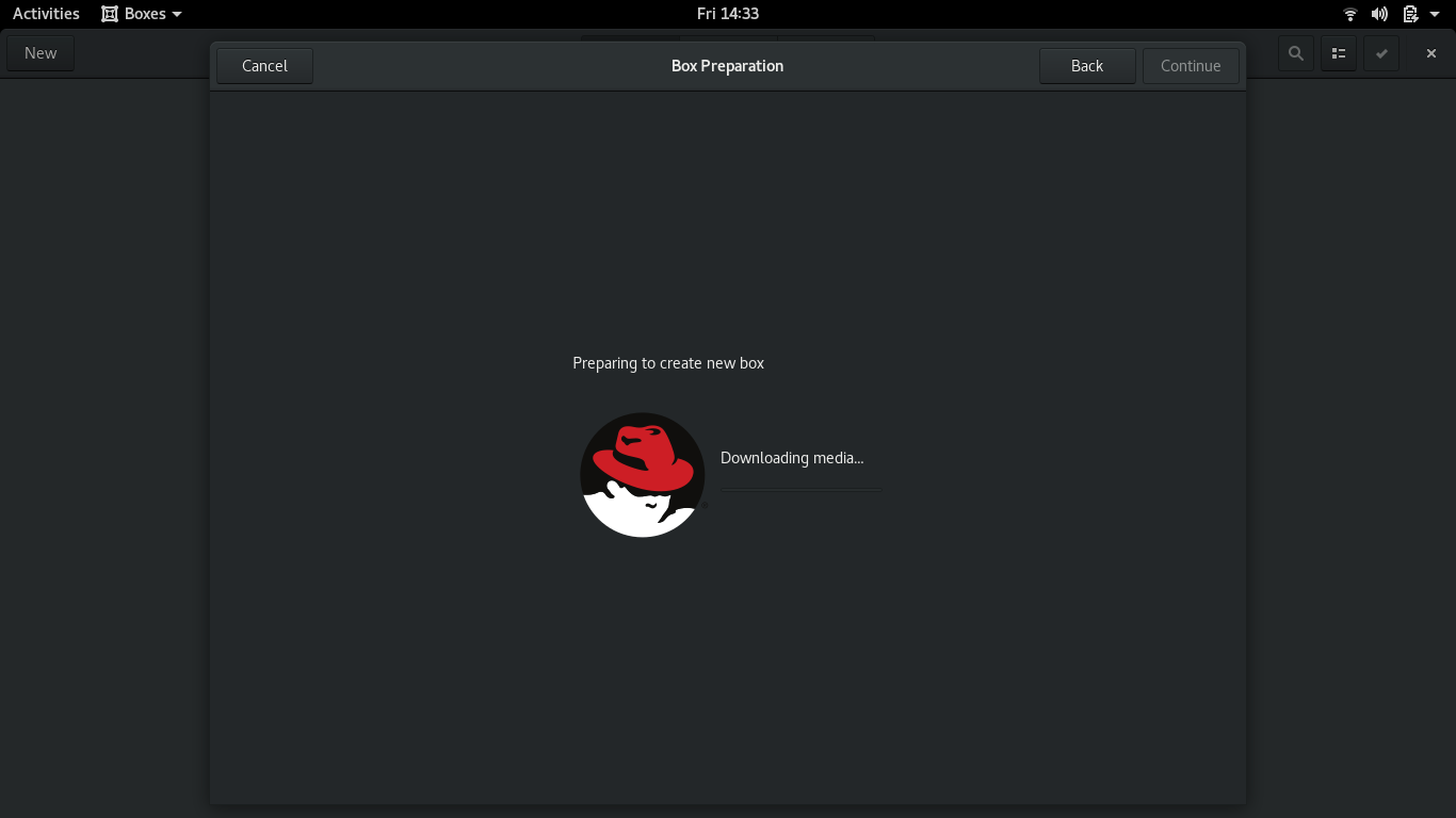 Fedora desktop screenshot: 28 boxes