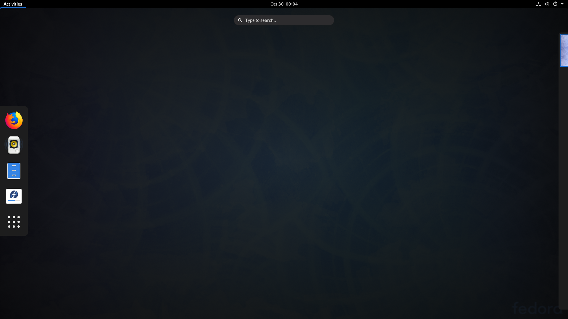 Fedora desktop screenshot: 31