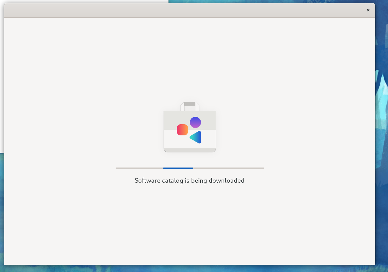 Fedora desktop screenshot: 34 software store