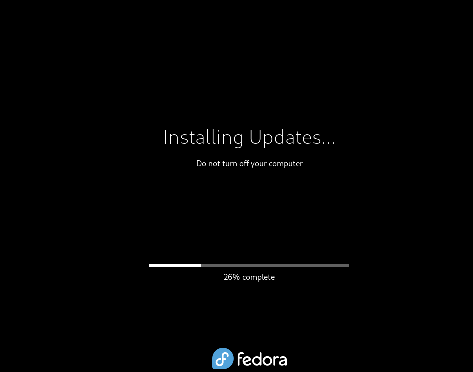 Fedora desktop screenshot: 36 update