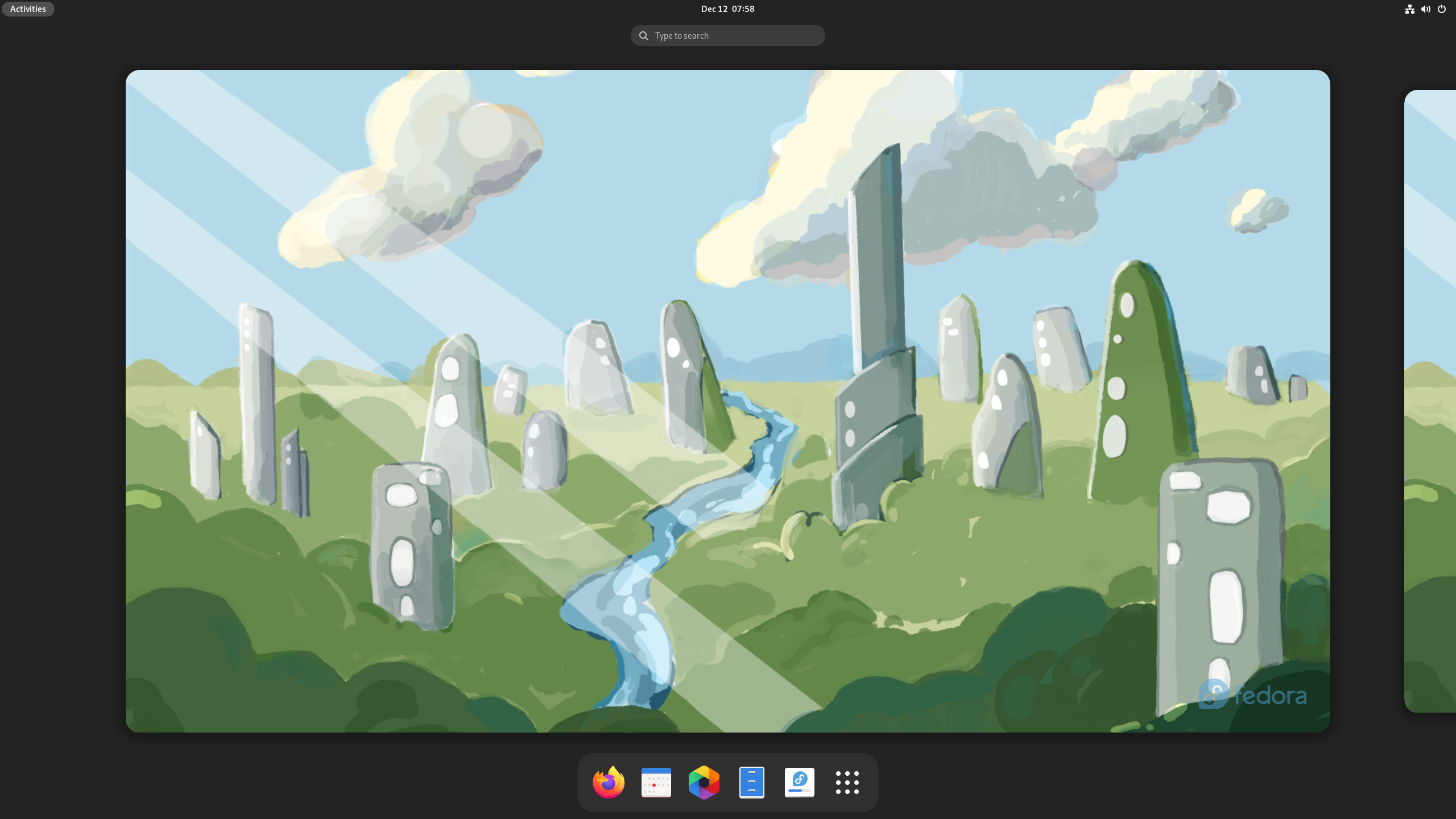 Fedora desktop screenshot: 37
