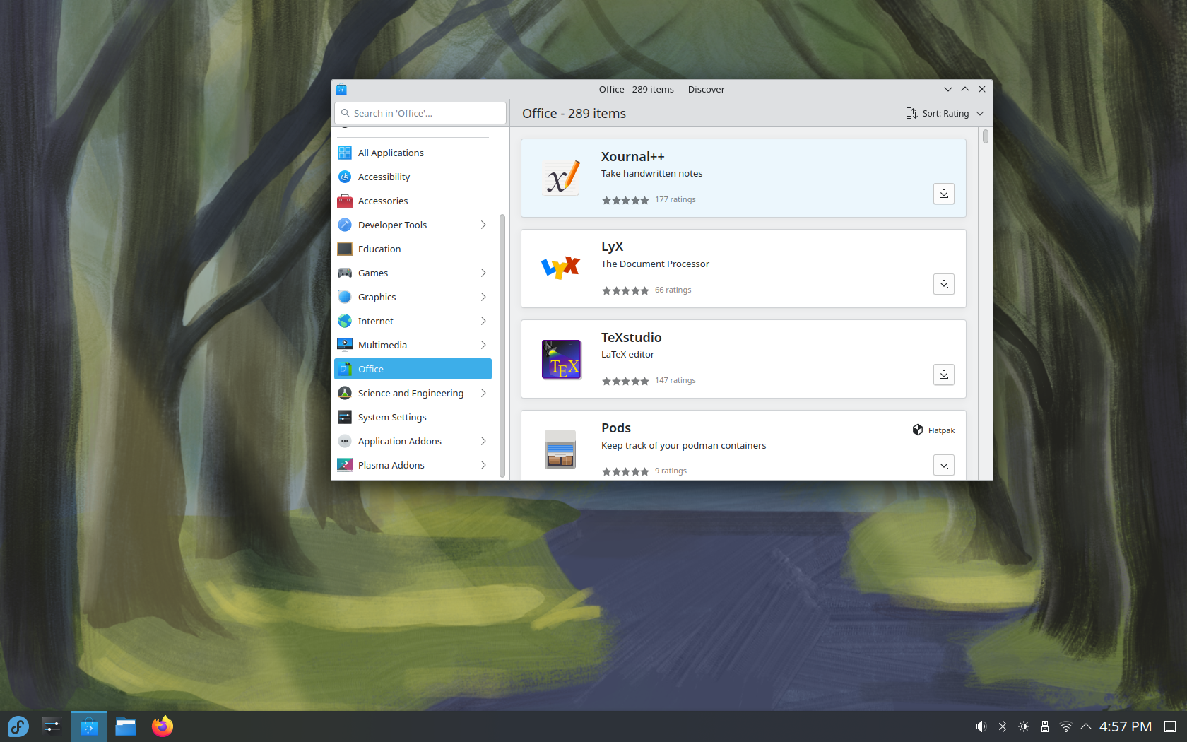 Fedora desktop screenshot: 40 discover