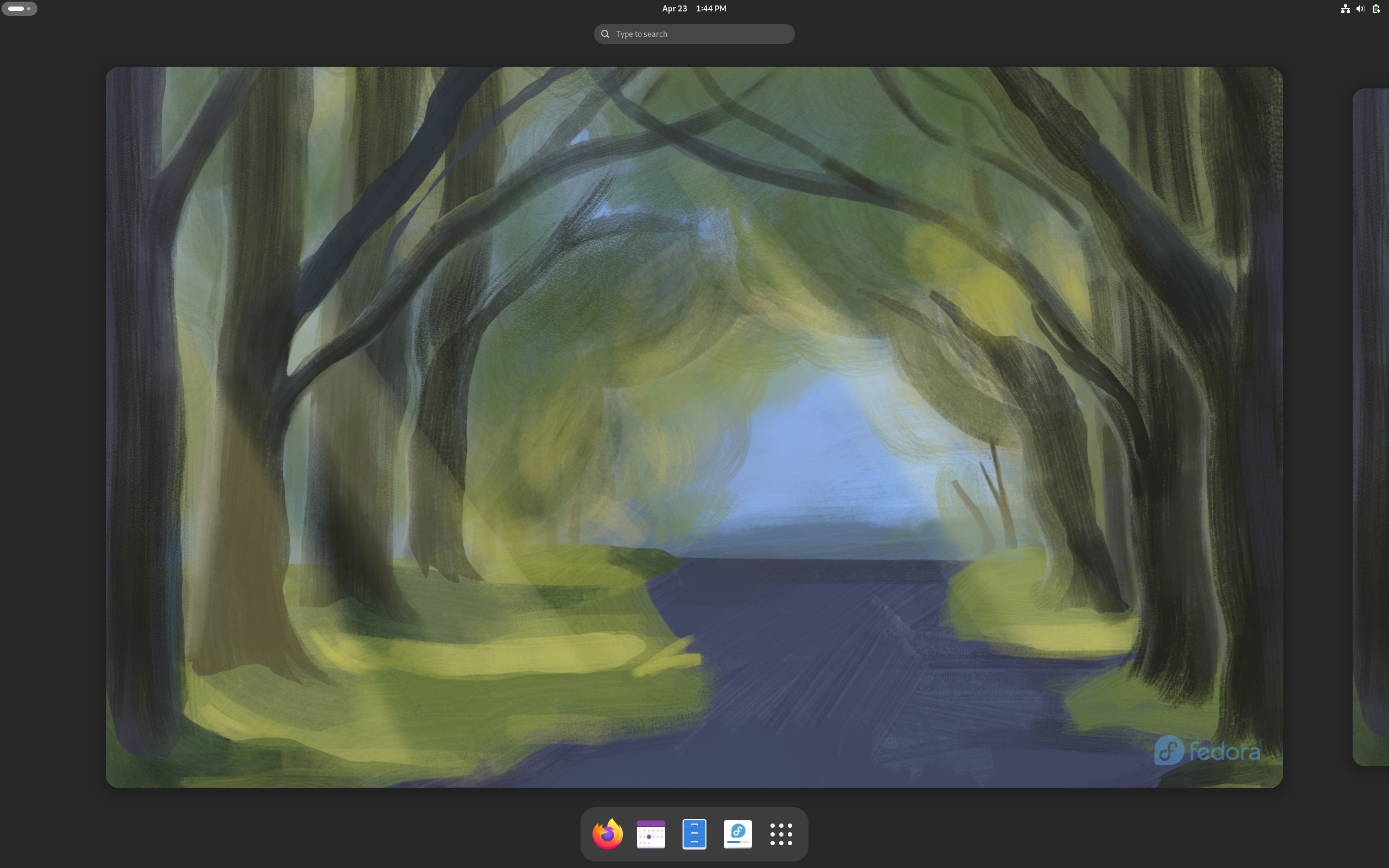 Fedora desktop screenshot: 40