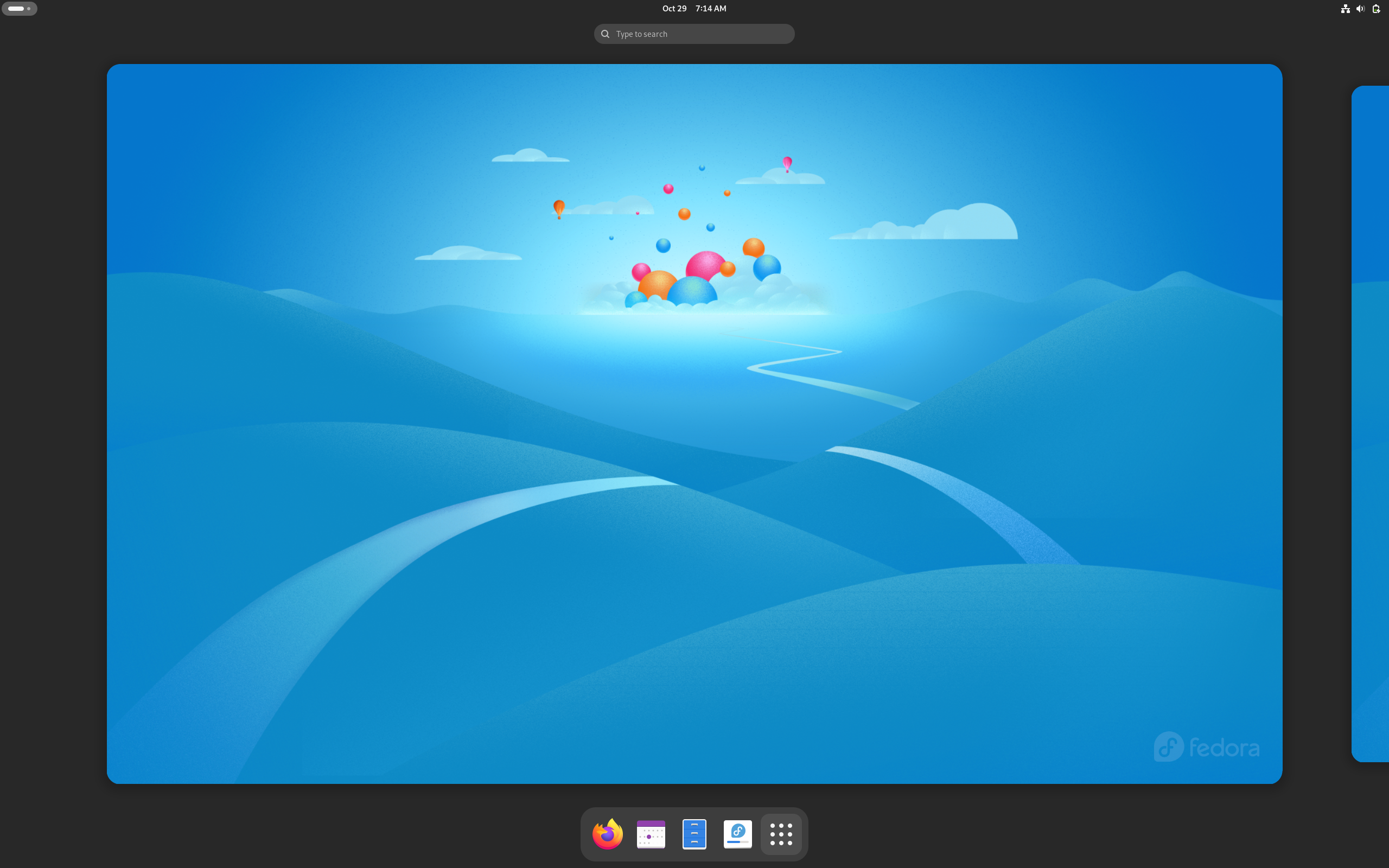 Fedora desktop screenshot: 41
