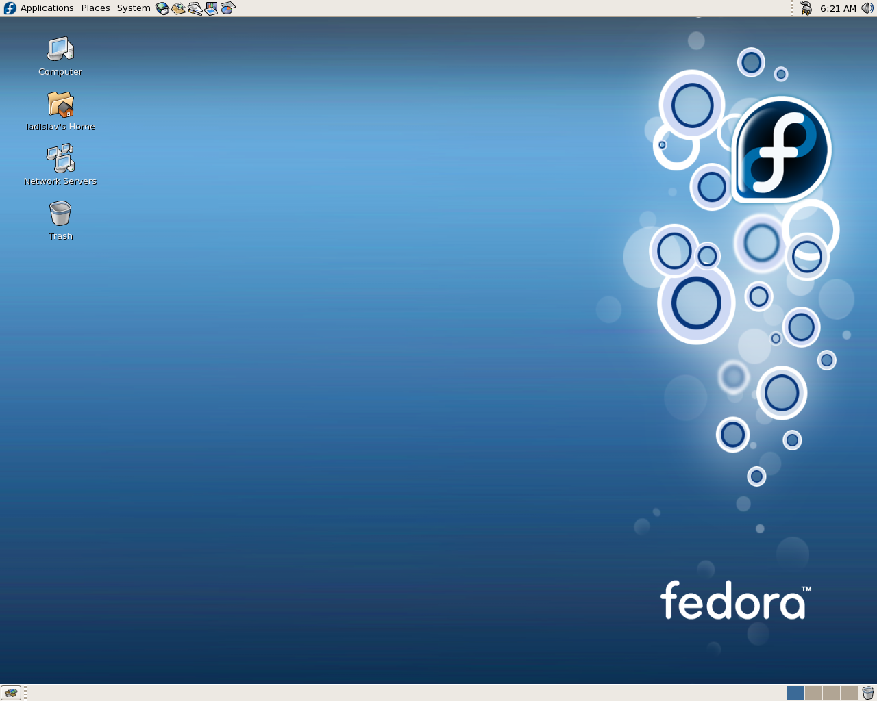 Fedora desktop screenshot: 5 test2