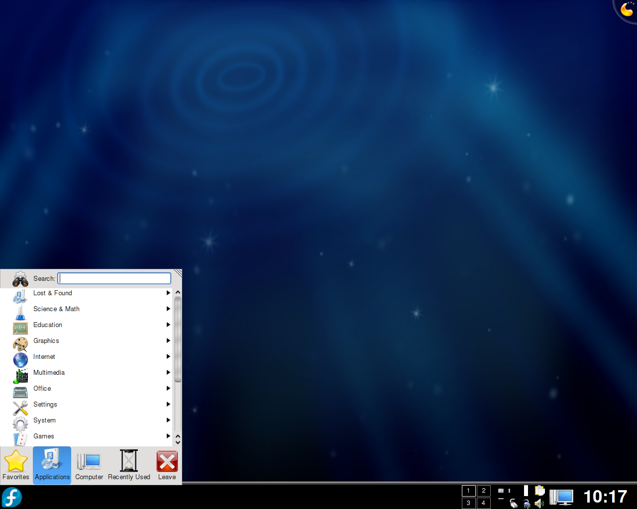Fedora desktop screenshot: 9 kde