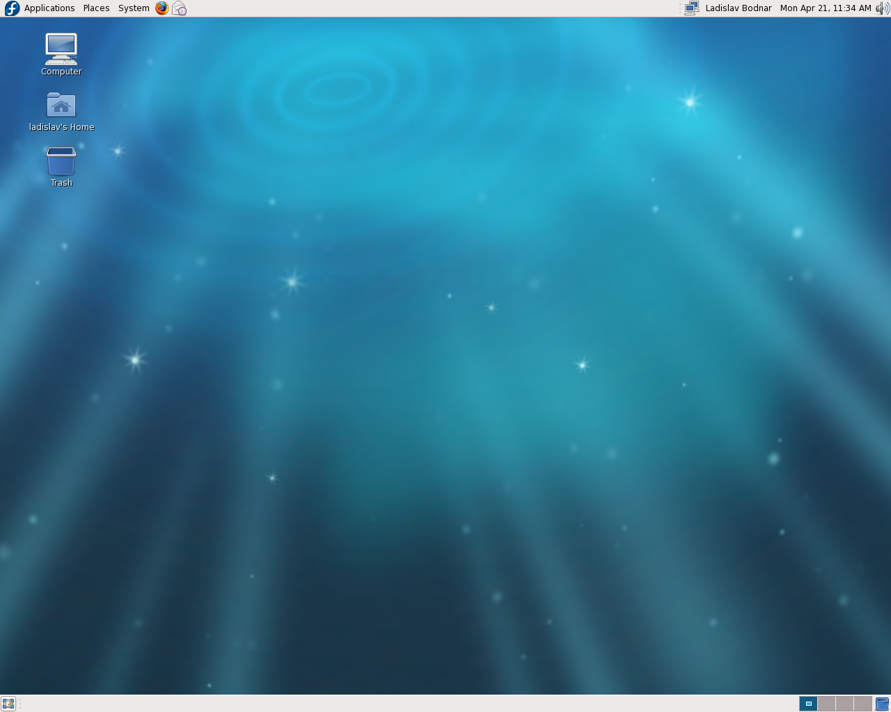 Fedora desktop screenshot: 9 preview