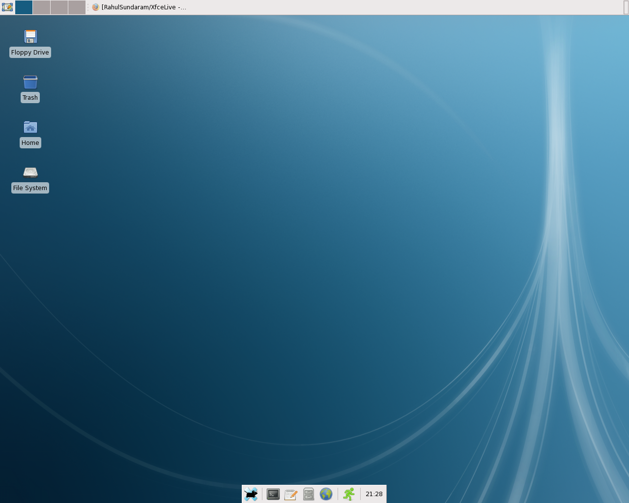 Fedora desktop screenshot: 9 rawhide xfce