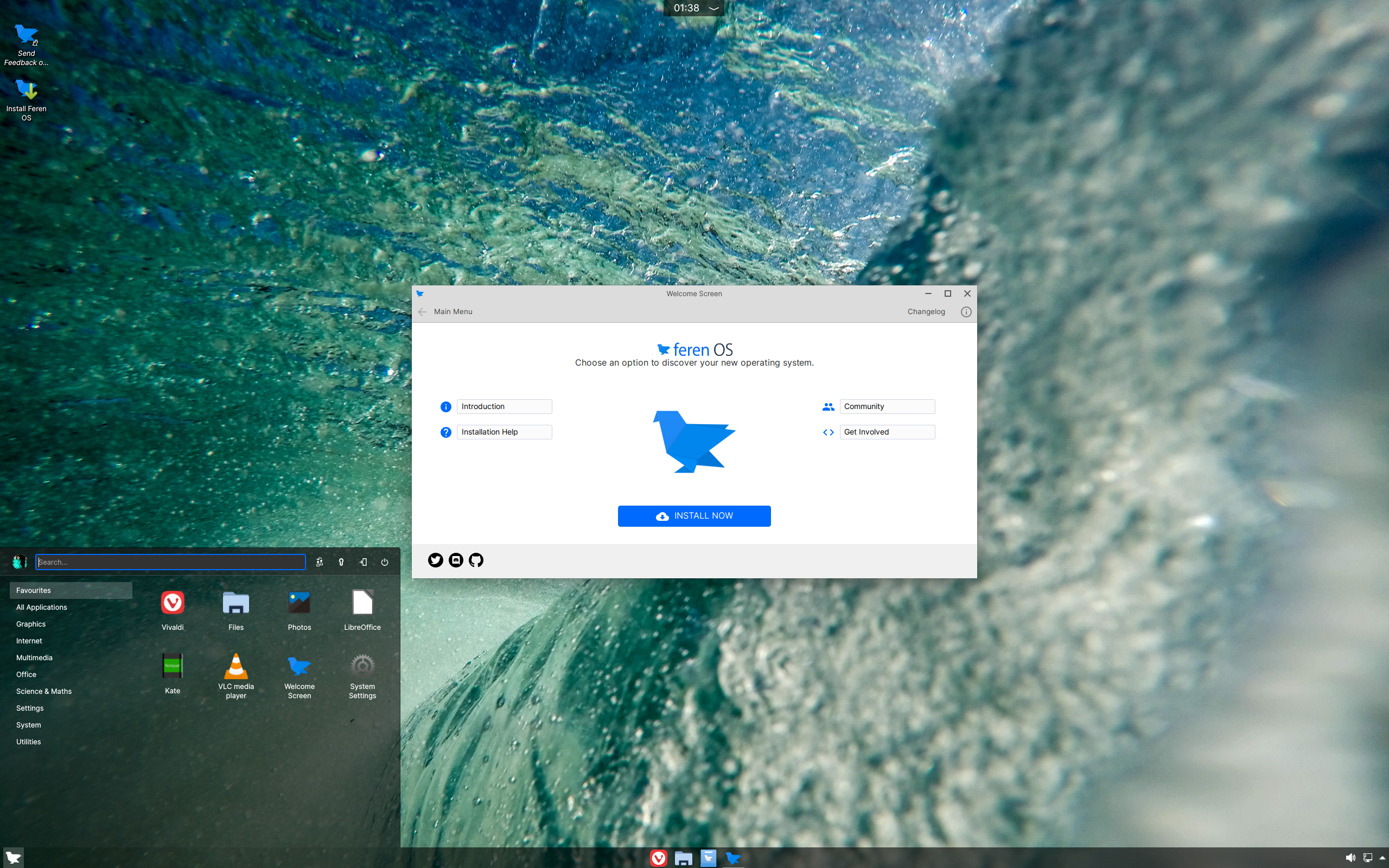 Feren desktop screenshot: 2021.04