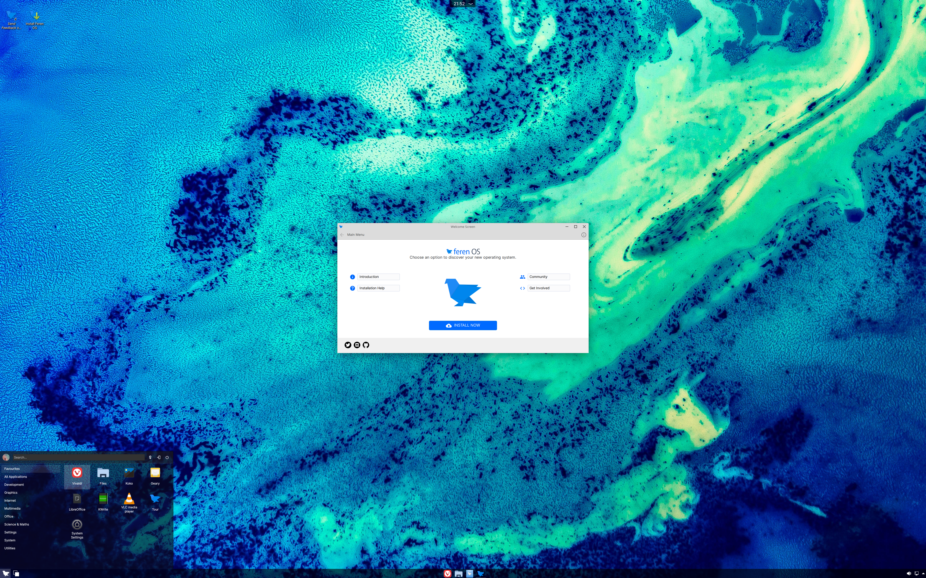 Feren desktop screenshot: 2023.01