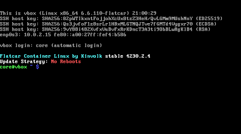 Flatcar desktop screenshot: Distribution overview