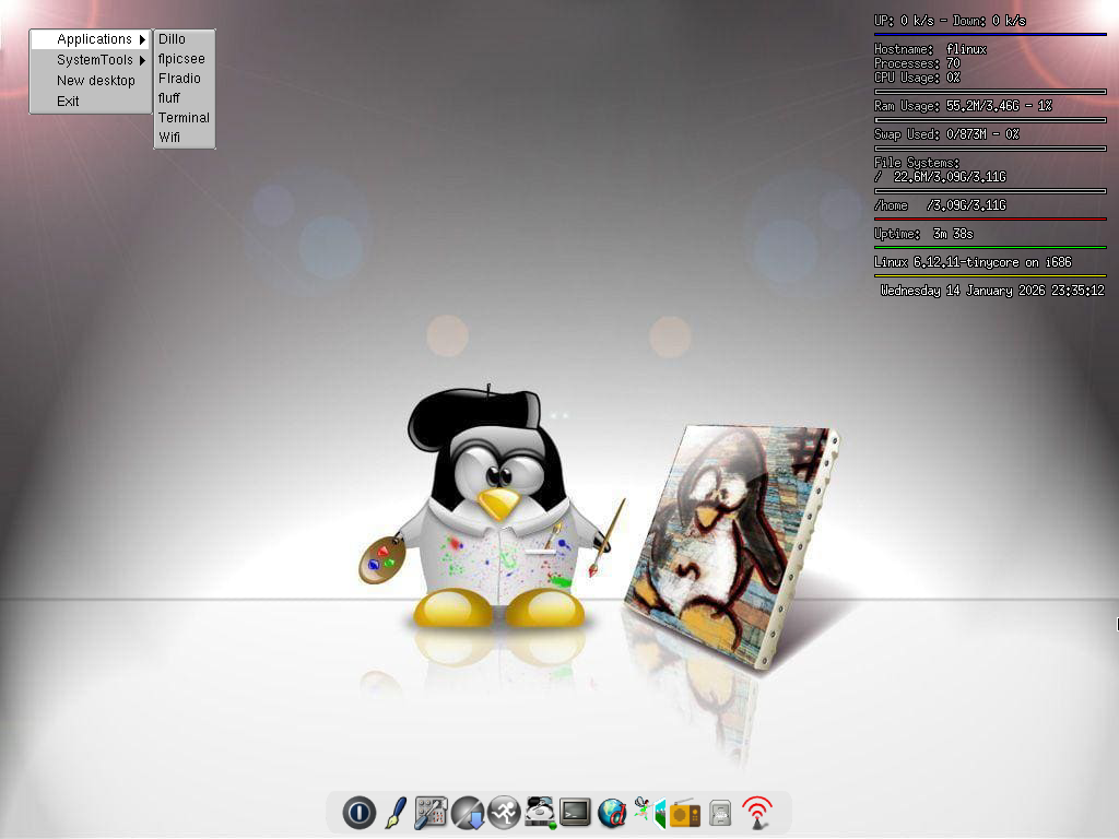 FLinux desktop screenshot: 16.2