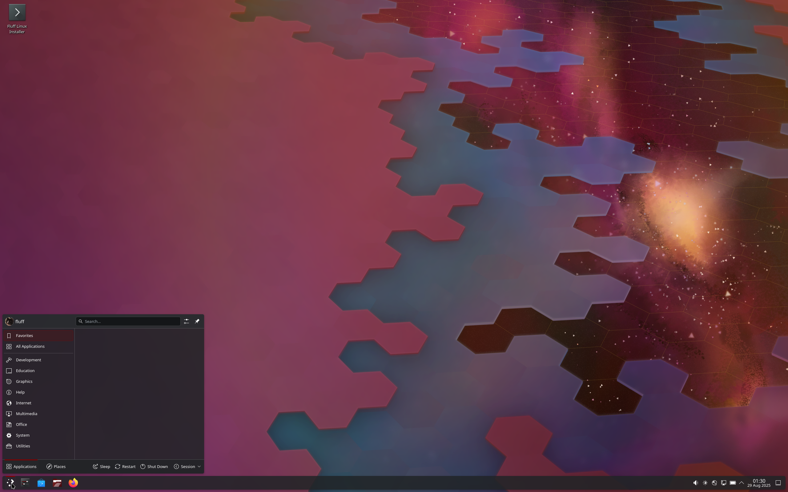 Fluff desktop screenshot: 2025.08.15