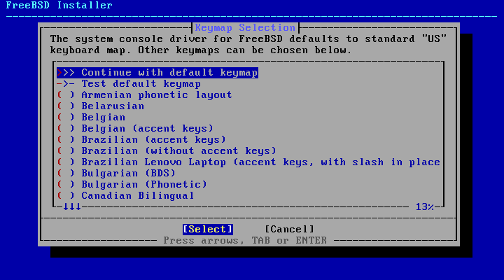 FreeBSD desktop screenshot: 15.1 installer