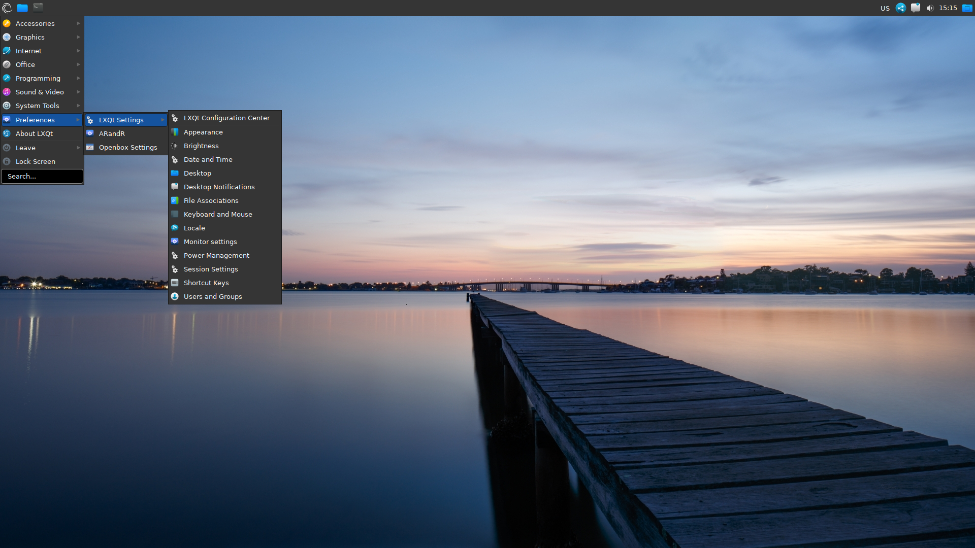 fu11m00n desktop screenshot: 2.64 menu
