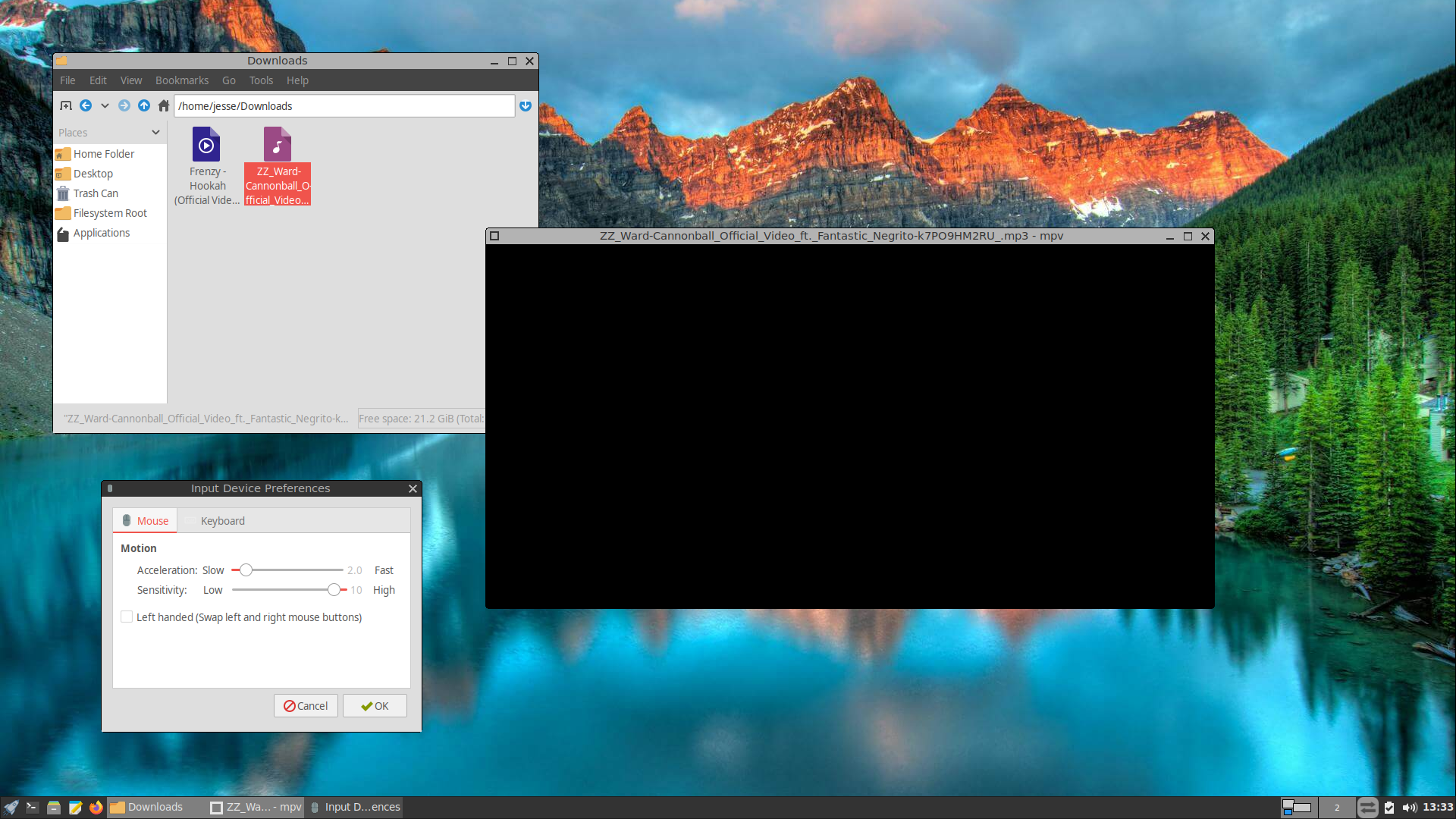 FunOS desktop screenshot: 24.04.1 pcmanfm