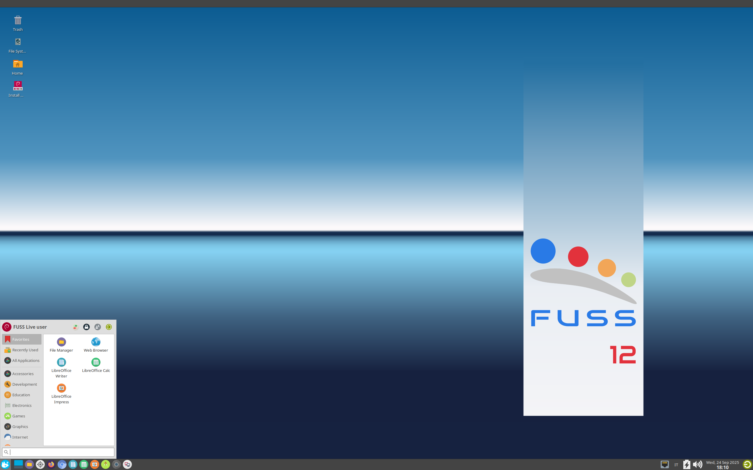 FUSS desktop screenshot: 12