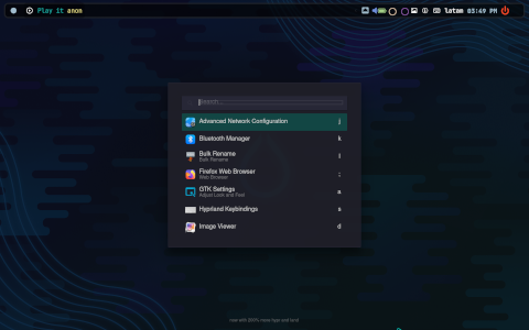 gabeeOSLinux desktop screenshot: Distribution overview