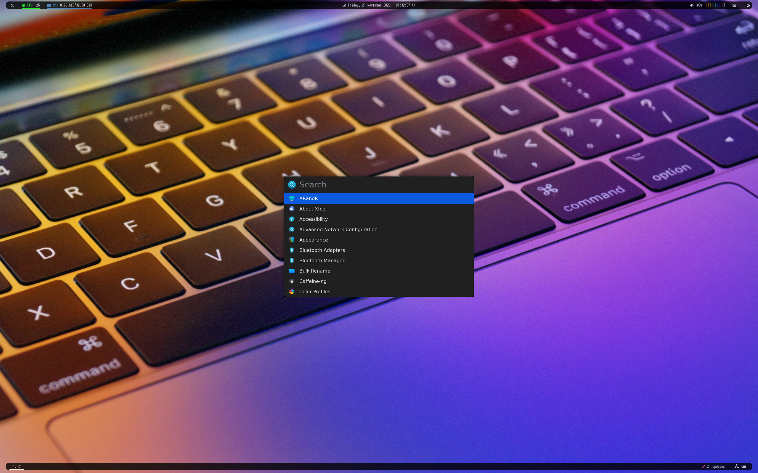 gabeeOSLinux desktop screenshot: 6.12.58 i3