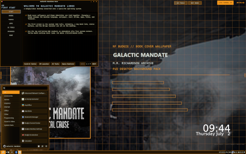 Galactic Mandate desktop screenshot: Distribution overview