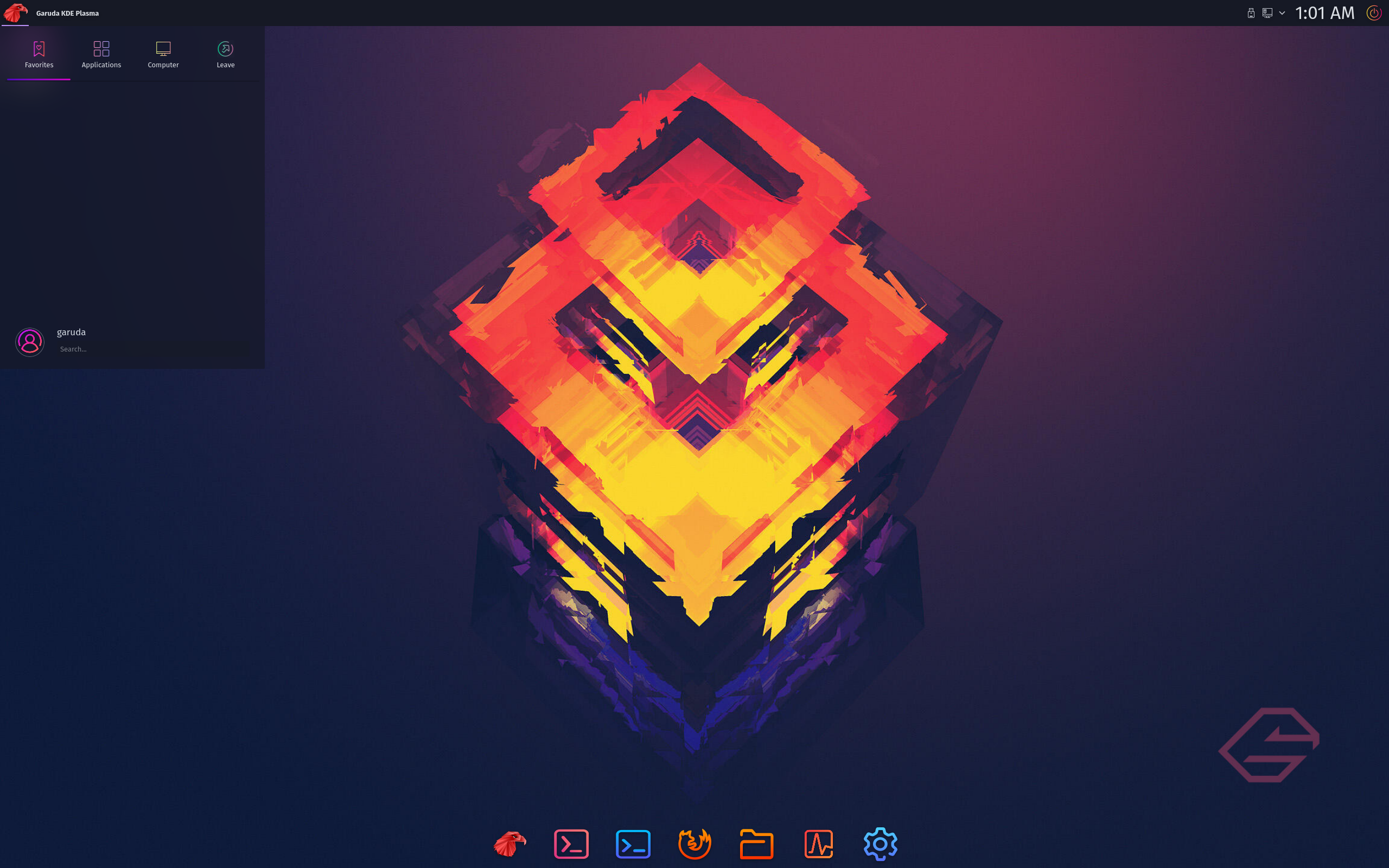 Garuda desktop screenshot: 201205