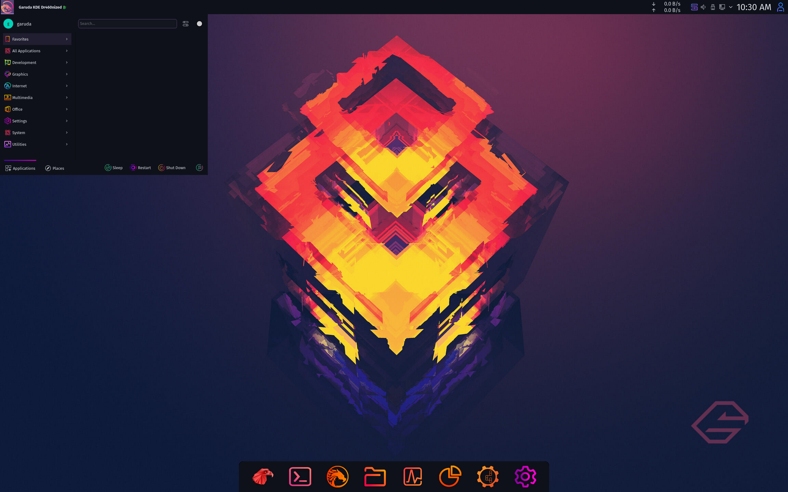 Garuda desktop screenshot: 220101