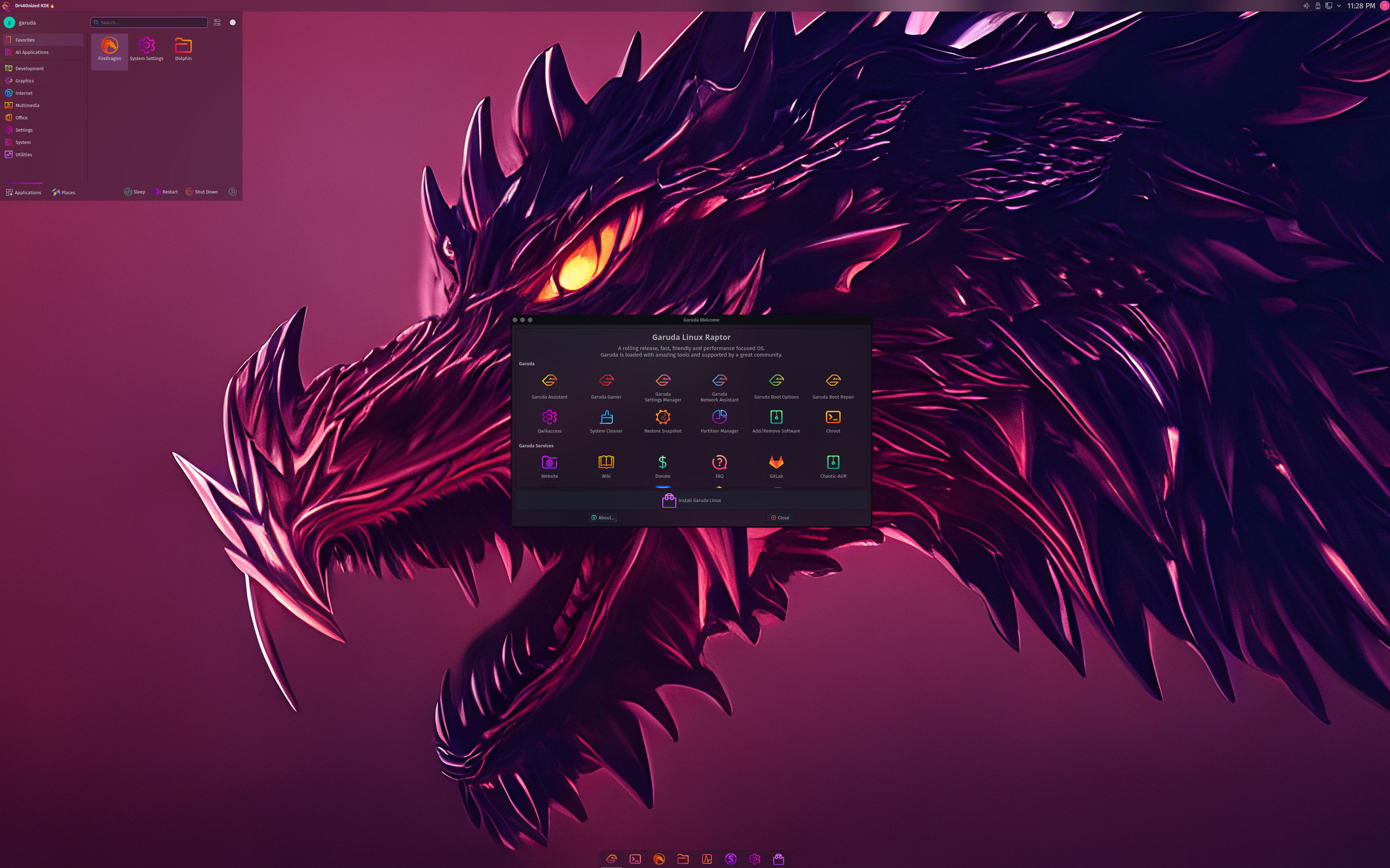Garuda desktop screenshot: 230305