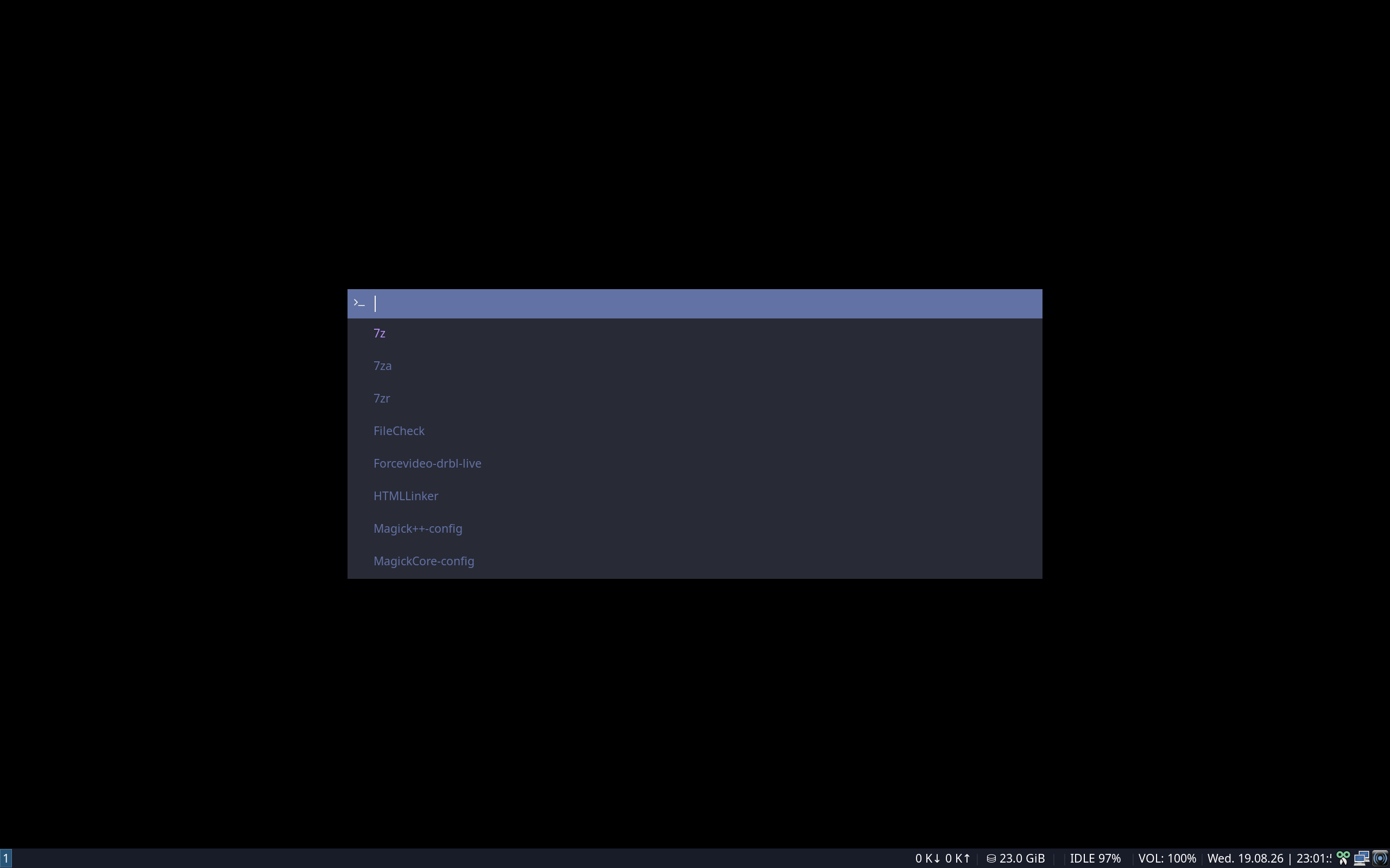Garuda desktop screenshot: 260819 i3